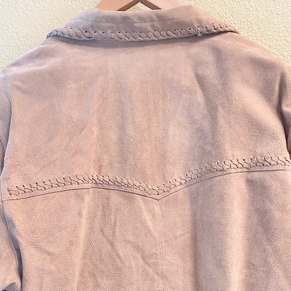 Preston & York Lg Genuine Suede Western/ Rockabilly Jacket Blazer Tan Whipstitch - Picture 3 of 14